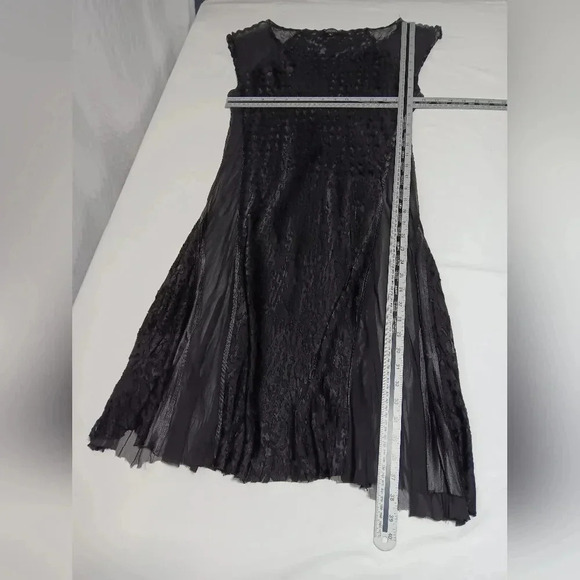 Komarov Crinkle Sheer Slip Midi Dress. Ladies side L - Picture 4 of 6